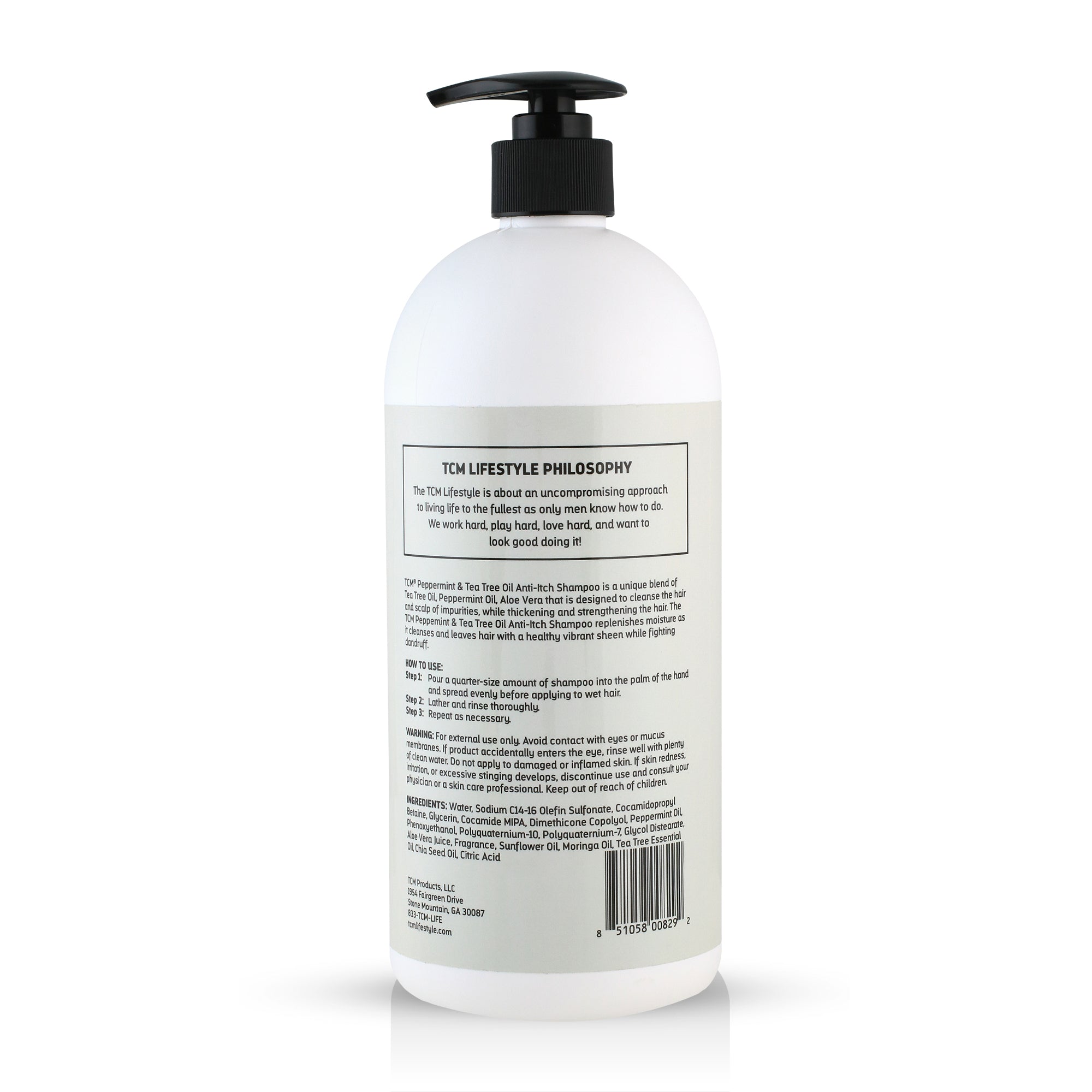 TCM Peppermint & Tea Tree Oil Anti-Itch Dandruff Shampoo 32oz